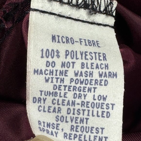 Vintage Zero Restriction Golf Outerwear Houndstooth Windbreaker Jacket Burgundy - Picture 6 of 8